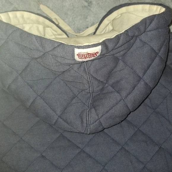 New York Yankees Quilted Jacket - Navy Blue & White Genuine Stitches Gear SZ XL - Picture 9 of 12